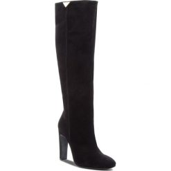 Kozaki EMPORIO ARMANI - X3O163 XF256 00002 Black. Czarne kozaki damskie marki Emporio Armani, ze skóry, bez obcasa, na obcasie, bez zapięcia. W wyprzedaży za 1249,00 zł.
