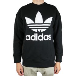 Adidas Originals Trefoil Over Crew CW1236 bluzy męskie czarne XS. Czarne bluzy męskie Adidas, s, bez wzorów, z bawełny, bez kołnierzyka, bez rękawów, bez kaptura. W wyprzedaży za 239,99 zł.