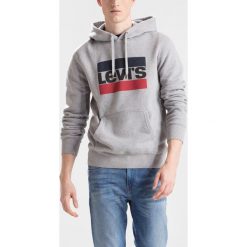 Bluza z kapturem. Szare bluzy męskie rozpinane marki Levi's®, l, z bawełny, z długim rękawem, długie, z kapturem. Za 327,56 zł.