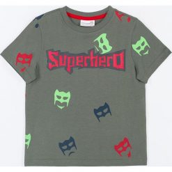 Coccodrillo - T-shirt dziecięcy 92-128 cm. Zielone t-shirty chłopięce COCCODRILLO, z nadrukiem, z dzianiny, bez rękawów. Za 35,90 zł.