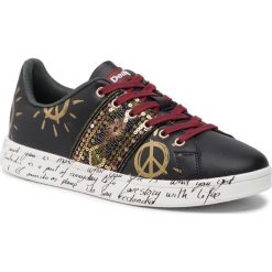 Sneakersy DESIGUAL - Shoes Cosmic Exotic 19WSKP20 2000. Czarne półbuty damskie Desigual, bez wzorów, ze skóry ekologicznej, bez obcasa, na płaskiej podeszwie, bez zapięcia. W wyprzedaży za 239,00 zł.