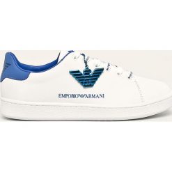 Emporio Armani - Buty skórzane. Białe buty sportowe damskie Emporio Armani, ze skóry. Za 869,90 zł.