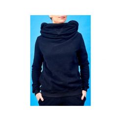 Bluza z kominem i kapturem. Czarne bluzy damskie Awu, s, bez wzorów, z bawełny, bez rękawów. Za 219,00 zł.