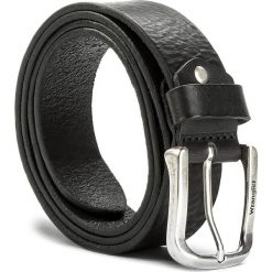 Pasek Męski WRANGLER - Easy Belt W0B35U101 100 Black. Czarne paski męskie Wrangler, w paski, ze skóry. W wyprzedaży za 159,00 zł.