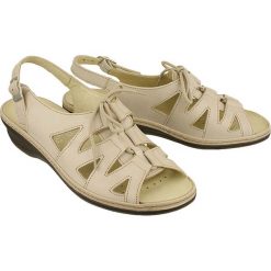 COMFORTABEL 710521-8 sand, sandały damskie. Sandały damskie Comfortabel, bez wzorów, ze skóry, bez obcasa, na sznurówki. Za 279,90 zł.