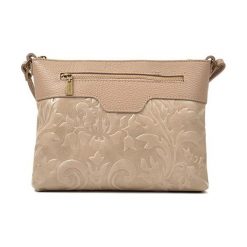 Torebki klasyczne damskie: Skórzana torebka w kolorze fango – (S)20 x (W)27 x (G)4 cm