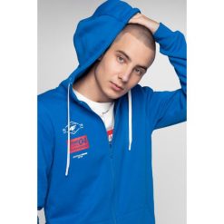 Bluza męska BLM217 - kobalt. Niebieskie bluzy męskie marki 4f, m, bez wzorów, z dzianiny, z kapturem, bez rękawów, z kapturem. Za 159,99 zł.