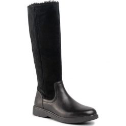 Kozaki CLARKS - Un Elda Hi 26145844 Black Combi. Czarne kozaki damskie Clarks, ze skóry, bez obcasa, bez zapięcia. W wyprzedaży za 539,00 zł.