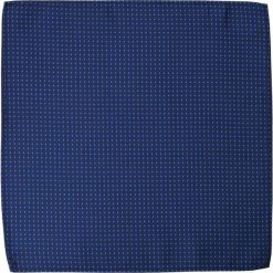 Elegancka, Męska Poszetka - ALTIES - Granat w Drobny Groszek POSZALTTANIA0162. Niebieskie poszetki męskie Alties, w grochy, z materiału, eleganckie. Za 16,90 zł.