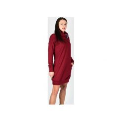 CARMEN sukienko-bluza bordowa golf komin. Czerwone szaliki damskie marki Collibri, na zimę, z dresówki. Za 189,00 zł.