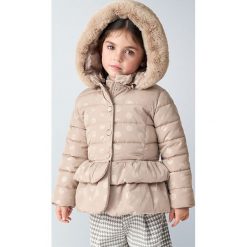 Mayoral - Kurtka dziecięca 92-134 cm. Brązowe kurtki dziewczęce Mayoral, bez wzorów, z poliesteru, krótkie, z kapturem. Za 255,90 zł.