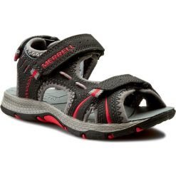 Sandały MERRELL - Panther Sandal MC53338 Black/Red. Czarne sandały męskie Merrell, ze skóry, bez zapięcia. W wyprzedaży za 159,00 zł.