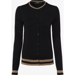 Lauren Ralph Lauren - Kardigan damski, niebieski. Niebieskie swetry damskie Lauren Ralph Lauren, s, w paski, bez rękawów, bez kaptura. Za 349,95 zł.