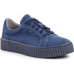 Sneakersy NESSI - 17111 Granat We. Niebieskie półbuty damskie Nessi, ze skóry. W wyprzedaży za 179,00 zł.