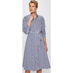 Polo Ralph Lauren - Sukienka. Niebieskie sukienki damskie Polo Ralph Lauren, na co dzień, s, bez wzorów, z bawełny, casualowe, polo, bez rękawów, midi, rozkloszowane. W wyprzedaży za 699,90 zł.