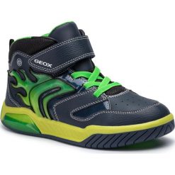 Sneakersy GEOX - J Inek B. C J949CC 0BU11 C0749 DD Navy/Lime. Niebieskie trampki chłopięce Geox, bez wzorów, ze skóry ekologicznej, bez zapięcia. Za 329,00 zł.