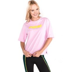 Puma Koszulka Różowy. Różowe koszulki damskie Puma, m, z nadrukiem, z elastanu. Za 171,95 zł.
