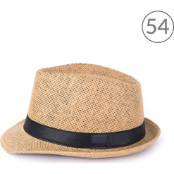 Kapelusz unisex Klasyczny trilby na lato brązowo-czarny r. 54. Brązowe kapelusze damskie Art of Polo, na lato. Za 30,84 zł.