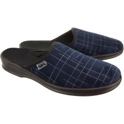 BEFADO 089M 409 granatowy, kapcie, klapki męskie. Niebieskie kapcie męskie Befado, z tkaniny. Za 44,90 zł.