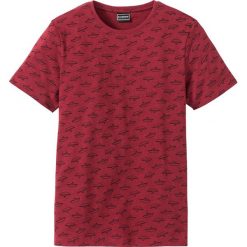 T-shirty męskie: T-shirt Slim Fit z bawełny z recyclingu bonprix czerwony z nadrukiem