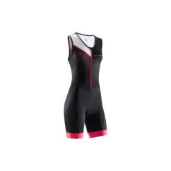 Kombinezon Do Triathlonu Trifonction Sd Bez Rękawów, Z Suwakiem Z Przodu, Damski. Czarne kombinezony damskie marki APTONIA, l, bez wzorów, z elastanu, bez kołnierzyka, z krótkim rękawem, krótkie. Za 129,99 zł.