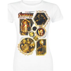 Bluzki asymetryczne: Avengers Infinity War – Golden Group Koszulka damska biały
