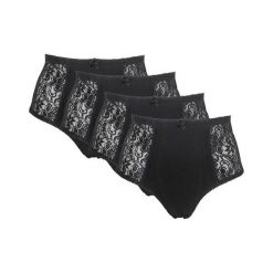 Cellbes Figi 4 Pack czarny female czarny 62/64. Czarne majtki damskie Cellbes, z koronki. Za 139,00 zł.