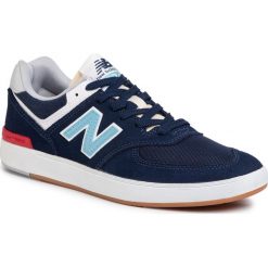 Tenisówki NEW BALANCE - AM574PNR Granatowy. Niebieskie półbuty męskie New Balance, bez wzorów, ze skóry, bez zapięcia. Za 329,00 zł.