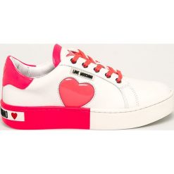 Love Moschino - Buty. Białe buty sportowe damskie Love Moschino, bez wzorów, z gumy, sportowe. Za 769,90 zł.
