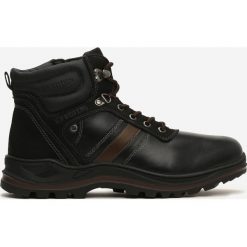 Czarno-Brązowe Trapery Marcy. Czarne buty trekkingowe męskie Born2be, na zimę, z nubiku, na sznurówki. Za 179,99 zł.