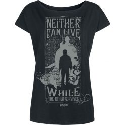 Harry Potter Neither Can Live - Harry & Voldemort Koszulka damska czarny. Czarne t-shirty damskie Harry Potter, s. Za 79,90 zł.