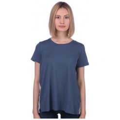 Mustang T-Shirt Damski S Ciemnoniebieski. Szare koszulki damskie marki Mustang, s, bez wzorów, bez kołnierzyka, bez rękawów. W wyprzedaży za 95,00 zł.
