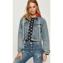 Tommy Jeans - Kurtka jeansowa. Niebieskie kurtki damskie Tommy Jeans, s, bez wzorów, z bawełny, krótkie. Za 649,90 zł.