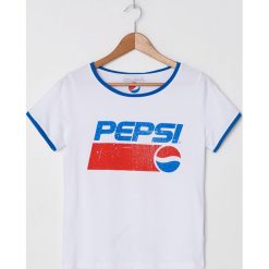Koszulka Pepsi - Biały. Białe koszulki damskie House, s, bez wzorów, bez kołnierzyka. Za 39,99 zł.