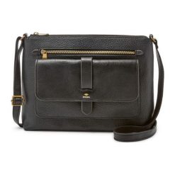 Fossil torebka damska crossbody Kinley Crssbdy, czarna. Czarne torebki klasyczne damskie Fossil, bez wzorów, bez dodatków. Za 619,00 zł.