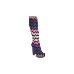 Kozaki Missoni SM06. Kozaki damskie Missoni, bez obcasa, bez zapięcia. Za 1574,50 zł.