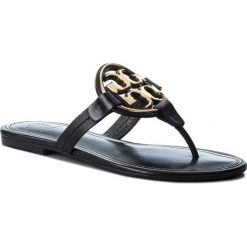 Japonki TORY BURCH - Metal Miller 47617 Perfect Black/Gold 013. Czarne klapki damskie Tory Burch, bez wzorów, ze skóry, bez obcasa, na obcasie. W wyprzedaży za 799,00 zł.