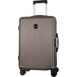 Walizka w kolorze brązowym - 39 l. Brązowe walizki Travel One, z materiału. W wyprzedaży za 179,95 zł.