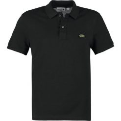 Lacoste SHORTSLEEVE SLIM FIT Koszulka polo black. Czarne koszulki polo męskie Lacoste, s, bez wzorów, z bawełny, polo, bez rękawów. Za 399,00 zł.
