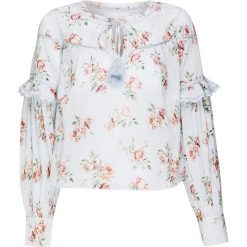 Koszula LOVESHACKFANCY PRAIRIE PEASANT. Niebieskie bluzki damskie LoveShackFancy, z nadrukiem, z bawełny, z okrągłym kołnierzem, bez rękawów. Za 1120,00 zł.