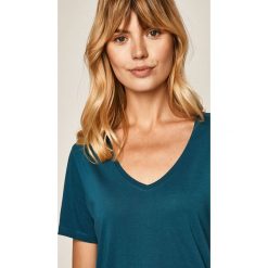 Medicine - T-shirt Basic. Niebieskie bluzki damskie MEDICINE, s, bez wzorów, z bawełny, bez kołnierzyka, z krótkim rękawem. Za 29,90 zł.