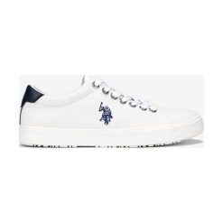U.S. Polo Assn Jaxon Tenisówki Biały. Białe trampki męskie U.S. Polo Assn., bez wzorów, z materiału, bez zapięcia. Za 430,95 zł.