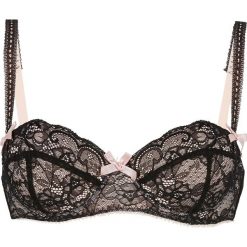 Biustonosz "bardotka" bonprix czarno-pudrowy. Czarne bez kategorii marki bonprix. Za 59,99 zł.