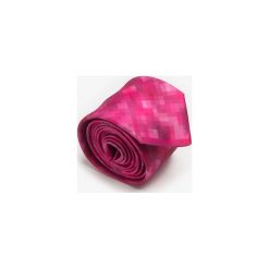 KRAWAT FUCHSIA PIXEL. Różowe krawaty męskie marki Marthu, na imprezę, z nadrukiem, z satyny. Za 129,00 zł.