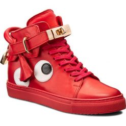 Sneakersy CARINII - B3770/O H54-000-PSK-B67. Czerwone półbuty damskie Carinii, bez wzorów, ze skóry, bez obcasa, na koturnie, bez zapięcia. W wyprzedaży za 259,00 zł.