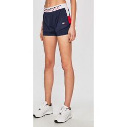 Tommy Sport - Szorty. Niebieskie spodenki sportowe damskie Tommy Sport, s, bez wzorów, z elastanu, sportowe. W wyprzedaży za 179,90 zł.