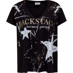 T-shirt DEHA DANCE. Czarne bluzki damskie Deha, z nadrukiem, z bawełny, bez kołnierzyka. Za 280,00 zł.