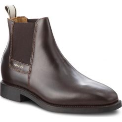 Sztyblety GANT - James 17651960 Dark Brown G46. Brązowe sztyblety męskie GANT, z materiału. Za 699,90 zł.