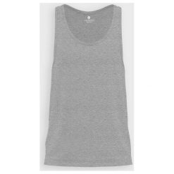 Tank top Męski tank top (bez nadruku, gładka) - szary. Szare t-shirty męskie MegaKoszulki, m, z nadrukiem, z bawełny, bez kołnierzyka. Za 44,90 zł.