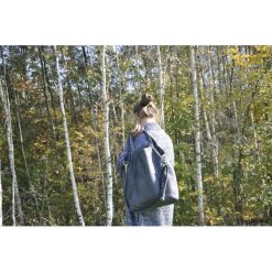 Torebki klasyczne damskie: Torba hobo XXL - grafit